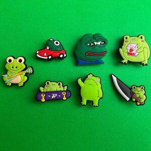 Frog Crocs Charm - Meme Shoe Charms - Gift Shoe Charms - Cute Shoe Charms